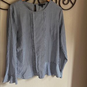 Banana Republic Navy Striped Blouse